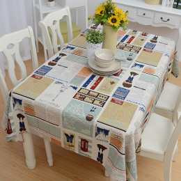 现代北欧式田园纯棉桌布圆餐桌茶几电视柜彩标台布桌垫台垫