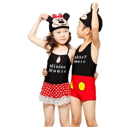 迪士尼米妮/米奇造型儿童泳衣~女童/男童/宝宝婴儿游泳衣裤表演服