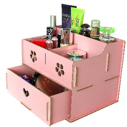 包邮小号创意新奇木质桌面DIY拼装组装化妆品收纳首饰饰品储物盒
