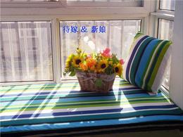 新款！订做高密度海绵 加厚条纹帆布飘窗垫窗台垫坐垫定做沙发垫