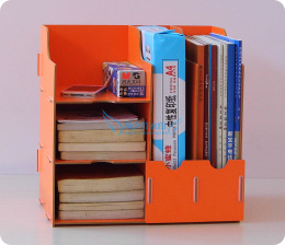 大号创意韩国木质多功能桌面办公文件杂志学习书本A4快递收纳盒