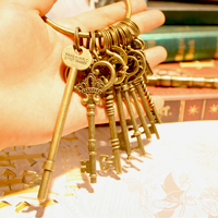 六一礼物 哈利波特周边古灵阁钥匙 欧式复古古铜 钥匙圈