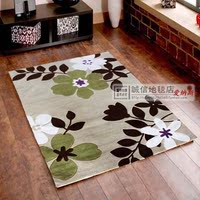 现代简约欧式田园花卉加厚手工地毯客厅茶几卧室地毯地垫防滑定制