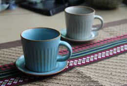 包邮复古欧式咖啡杯拿铁杯子景德镇手工创意陶瓷简约时尚一杯一碟