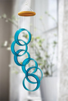 英国正品Amwell水鸟透明水蓝玻璃环状风铃送男女生创意礼物品挂饰