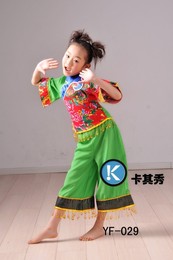 儿童舞蹈服女童汉族秧歌舞演出服装少儿民族中国舞服装幼儿表演服
