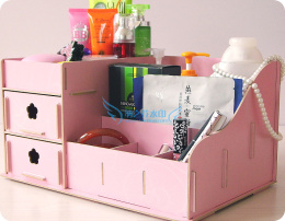 包邮超大创意多功能木质桌面家居拼装组装化妆品收纳首饰储物盒