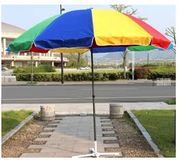 厂家热销沙滩户外大伞防风2.4米2.6米大号遮阳伞定制广告LOGO