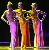 第十届桃李杯舞蹈比赛群舞 船歌 民族民间舞 服装古典舞订做