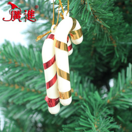 广进圣诞树装饰品 圣诞节日挂件 小拐杖配饰 精美圣诞挂饰 6个