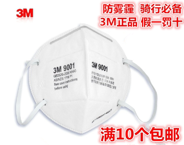 10只正品3M口罩环保装9001 防雾霾PM2.5风沙 防工业粉尘打磨包邮