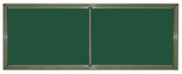 厂家直销两块推拉黑板绿板1.35*4米