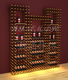 实木红酒架木质酒杯架子酒店酒窖展示欧式创意 A型可定做酒窖设计
