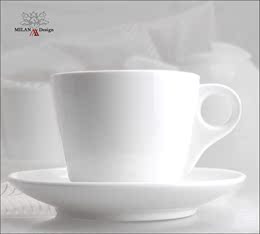 【圈圈耳杯】纯白新骨瓷咖啡杯套装*简约创意 欧式造型