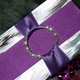 20152结婚喜帖婚礼请柬请帖请贴个性定制婚卡订制用品银色紫色婚
