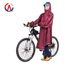 骑安加大加厚成人雨衣单人自行车有袖雨披雨衣韩时尚透明帽檐