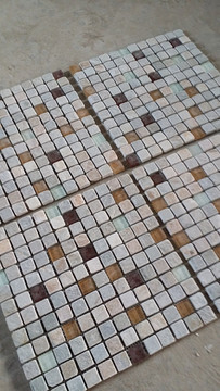 黄木纹马赛克 杂色文化石 花砖 玻璃马赛克 天然石材  浴室地面砖