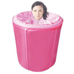 包邮特价诚创加厚沐浴桶 折叠浴桶充气浴缸 成人塑料泡澡桶洗澡桶