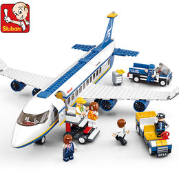 小鲁班积木飞机系列0366空中巴士男孩益智玩具拼插积木6-7-8岁