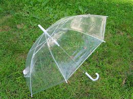 包邮 白色创意伞 透明雨伞 加厚公主伞 雨伞 长柄伞 透明伞
