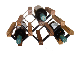 实木红酒架铁艺葡萄酒架子木质 创意6支装可定做