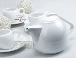 【北欧元素】简约设计*高级白瓷茶壶/纯白水壶