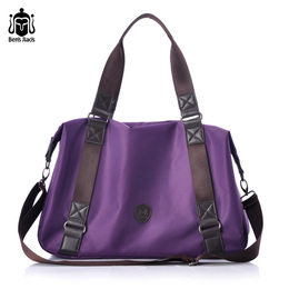 正品女包韩版单肩包潮紫色旅行大包女士旅行包新款尼龙手提斜挎包