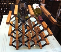实木酒架创意简约铁艺 葡萄酒架子摆件置物架 15瓶包邮可定制