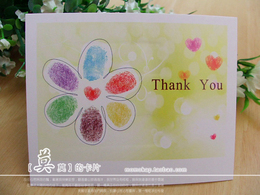 THANK YOU贺卡 花朵明信片 感谢卡片 韩国创意 贺卡批发