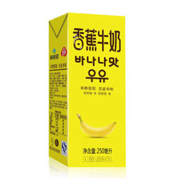 新希望白帝香蕉牛奶纯牛奶 250ml*2盒包邮 韩国风味饮品早餐奶