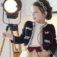 2015初春韩国童装秋冬女童外套高品质花边加厚长袖公主童外套