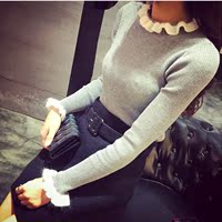 毛衣女春秋季韩版新款套头学生女士针织衫短款学院风潮显瘦打底衫