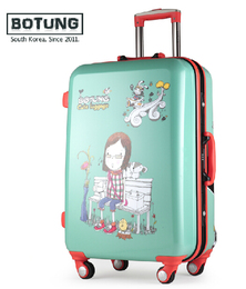韩版铝框拉杆箱可爱卡通旅行箱万向轮行李箱出国旅游男女托运箱包