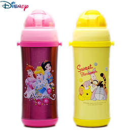 迪士尼儿童保温杯米奇不锈钢带吸管宝宝水壶便携可爱学生水杯子瓶