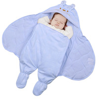 婴儿抱被冬季宝宝包被分腿睡袋两用纯棉厚款新生儿抱毯加厚保暖春