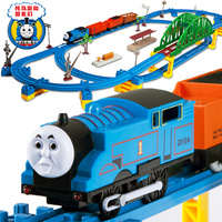 大型托马斯轨道小火车电动玩具 声光版儿童玩具 双层轨道火车玩具