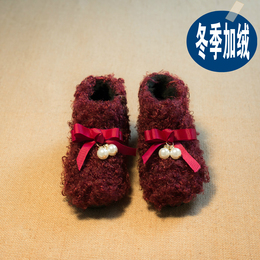 珍珠童鞋2015冬季新品女童棉鞋时尚圈圈绒纯色韩版防滑短靴棉靴