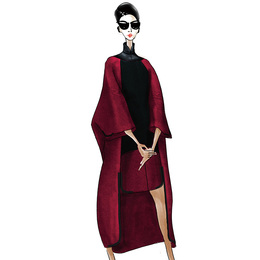 茧型大衣 米兰高端定制2015秋冬新款女装毛呢外套双面羊绒大衣