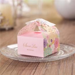 唯思美正品 结婚婚宴喜糖盒子个性创意韩版小清新欧式镂空剪纸