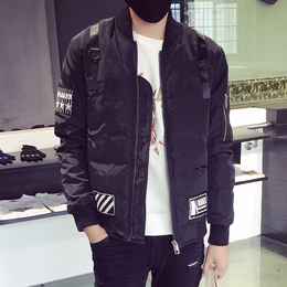 香港IT代购男士韩版休闲夹克棉衣加厚冬季款日系潮男学生保暖外套