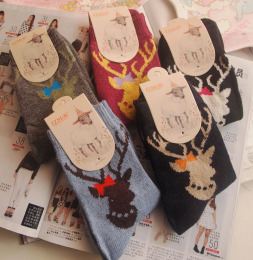 6件包邮猫猫酱卡通羊毛袜可爱袜子女士加厚羊毛秋冬季保暖女袜子