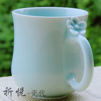 创意清新可爱陶瓷大肚马克杯简约时尚女士水杯办公室花茶杯子送勺