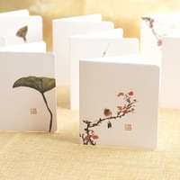 沐光 创意简约古典中国风小清新折叠卡片 圣诞节新年祝福通用贺卡
