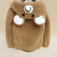 2015秋冬季装毛衣外套男女儿童长袖短款纯色手工大童宝宝针织开衫