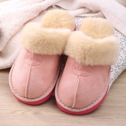 冬季棉拖鞋男女情侣款成人居家室内防滑厚底简约厚实毛绒保暖棉鞋