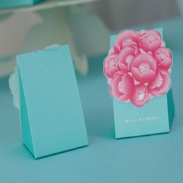 唯思美 主题婚礼套系蓝色喜糖盒 个性回礼糖果盒CB011
