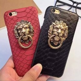 老虎头iPhone6手机壳男3D动物狮子头保护套硬苹果6Plus手机套支架
