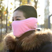 冬季韩国时尚加厚口耳罩 防尘保暖骑行防护男女士口罩耳罩二合一