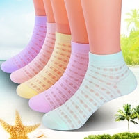 儿童袜子夏季薄款棉袜男童女童宝宝透气网眼短袜学生防臭袜1-15岁