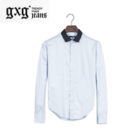 特惠 gxg.jeans男装秋季新款长袖衬衫修身韩版潮衬衣#33503010